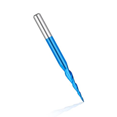 1pcs Tapered Ball Nose End Mill 3.175mm Shank Milling Cutter R 0.25-R1. Carbide 2 Flute CNC Router Engraving Bit for Machine Carving(R1.0x15x3.175x38) in Saudi Arabia