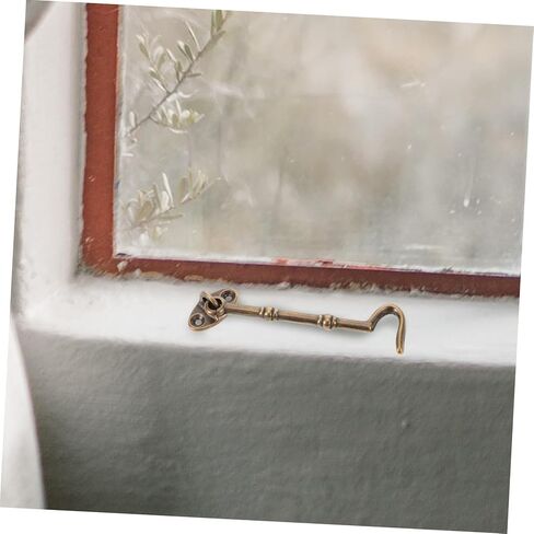 POPETPOP Rotating Latch Durable Door Hook for Easy Installation Windows and Doors Includes Screws Vintage Style for Home Safety in Saudi Arabia