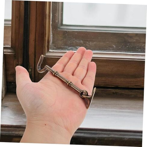 POPETPOP Rotating Latch Durable Door Hook for Easy Installation Windows and Doors Includes Screws Vintage Style for Home Safety in Saudi Arabia
