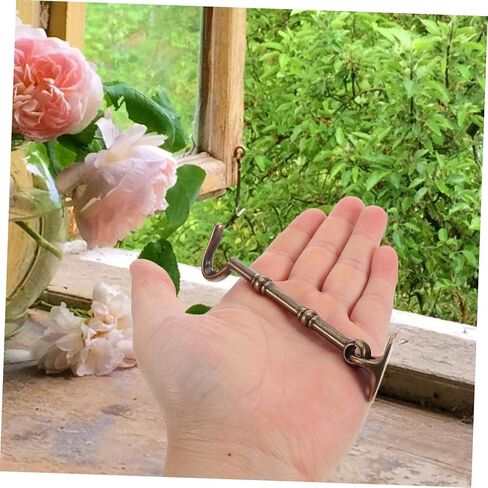 POPETPOP Rotating Latch Durable Door Hook for Easy Installation Windows and Doors Includes Screws Vintage Style for Home Safety in Saudi Arabia