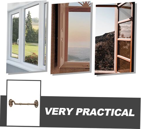 POPETPOP Rotating Latch Durable Door Hook for Easy Installation Windows and Doors Includes Screws Vintage Style for Home Safety in Saudi Arabia