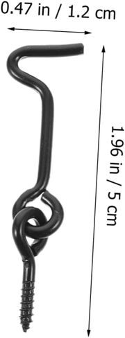 Homoyoyo 10Pairs Swivel Hook Latch Door Lock Heavy Duty Metal Hook for and Window Closure Easy Installation with Screws Durable Design in Saudi Arabia