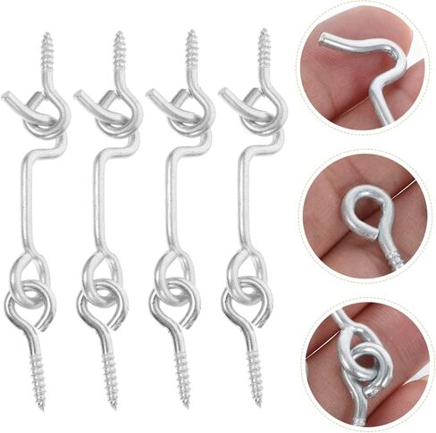 POPETPOP 4-Pack 1.5 بوصة مزلاج باب من الصلب الكربوني مسامير مزلاج أمان لأبواب المقصورة والنوافذ والشاشة in Saudi Arabia