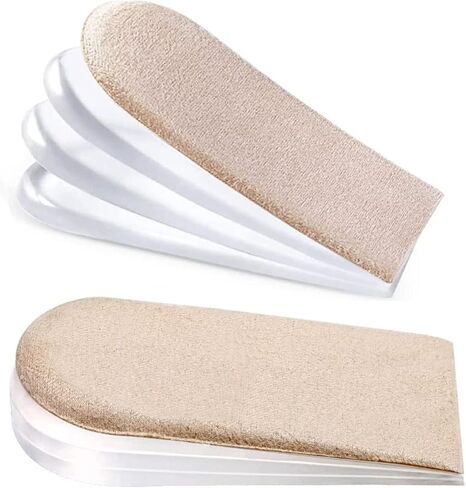 رفع الكعب، 4 طبقات، أحذية جل 0.2-0.8 بوصة ترفع الأرجل غير المستوية، إدراجات رفع الكعب قابلة للتعديل لتقويم العظام لألم الكعب وتباين طول الساق، نعل داخلي لزيادة الارتفاع (الأطفال 3-7 / النساء 4-8) in Kuwait