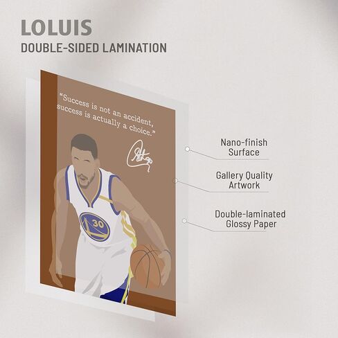 LOLUIS لوحة فنية جدارية تحفيزية، عمل فني مرسوم يدويًا، توقيع نجم كرة السلة، ديكور رياضي لغرفة النوم والمكتب والمنزل وصالة الألعاب الرياضية وغرفة الخزانة in Kuwait