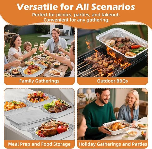 Findful Aluminum Pans 9x13 (30 Pack) – Foil Pans, Aluminum Trays for Cooking, Baking, Storing & Prepping Food – Tin Foil Pan, Disposable Baking Pan – Heavy-Duty, Leak-Proof & Oven-Safe in Saudi Arabia