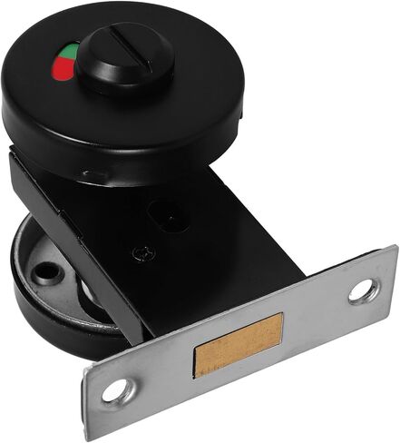 minkissy 304 Stainless Steel Bathroom Indicator Lock with Occupied/Vacant Privacy Sign, Keyless Commercial Restroom Door Lock for Public Facilities, Black Finish in Saudi Arabia