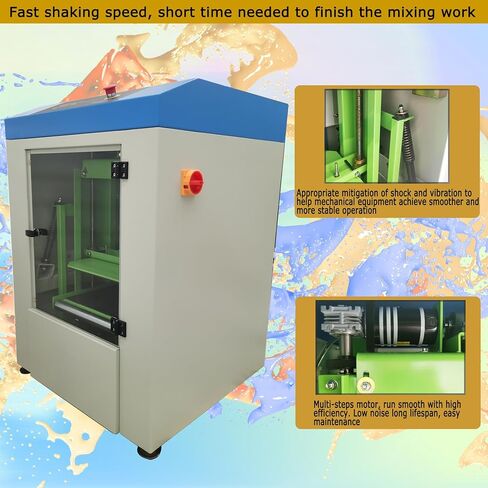 TECHTONGDA Automatic Clamping Paint Shaker Mixing Machine, Glue Paste Shaker Mixing Blending Equipment Stirrers, 0.5-20L Paint Shaker Mixer, Height Range 3.15-15 Inch, Max Weight 66 LB, 110V in Saudi Arabia