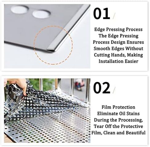 Perforated Metal Sheet with Holes for DIY & Industrial Use, Includes Ties & Gloves for Secure Installation, Versatile Metal Fabrication Solution in Kuwait