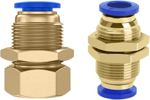 Tracheal Quick Connector Partition PM4/6/8/10/12 Through Plate Direct Pneumatic 1Pcs(蓝色PM-8) in Kuwait