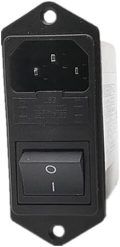 مرشح طاقة بمقبس أحادي الطور 220 فولت CW2B-10A-T 10A 6A مع مفتاح الضوء والصمام (CW2C-06A-T F2 02 6A) in Kuwait