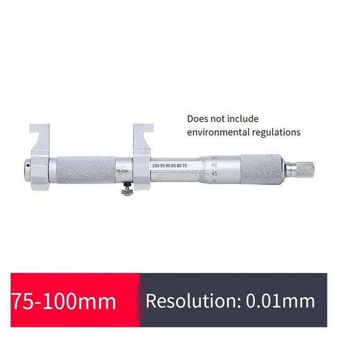 Three-Claw Inner Diameter Micrometer 1pcs Two-Point Inner Diameter Micrometer high-Precision Hole Measuring Tool-Caliper Slot(75-100mm) in Saudi Arabia