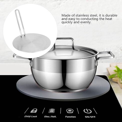 Stainless Steel Heat Diffuser, Heat Diffuser Plate, Heat Induction Plate for Induction Cookers, Gas Stoves, Rice Cookers, Etc (22cm) in Saudi Arabia