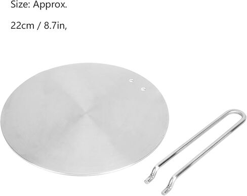 Stainless Steel Heat Diffuser, Heat Diffuser Plate, Heat Induction Plate for Induction Cookers, Gas Stoves, Rice Cookers, Etc (22cm) in Saudi Arabia