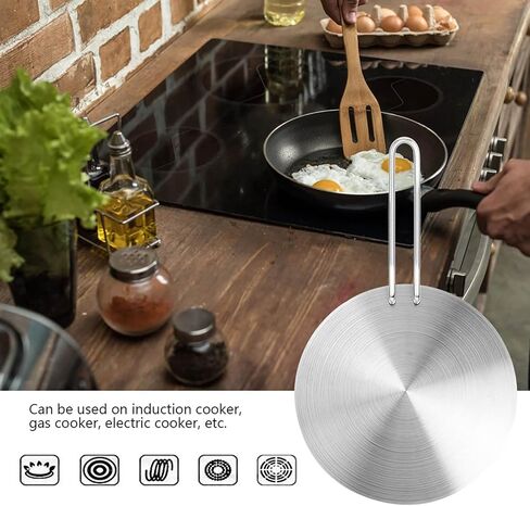 Stainless Steel Heat Diffuser, Heat Diffuser Plate, Heat Induction Plate for Induction Cookers, Gas Stoves, Rice Cookers, Etc (22cm) in Saudi Arabia