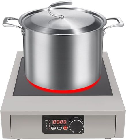 3500W Commercial Induction Cooktop, Professional Portable Electric Stove with LED Display, Single Burner Hot Plate for Cooking, 110V, Compact Design (17.72"x13.78"x4.72") in Saudi Arabia