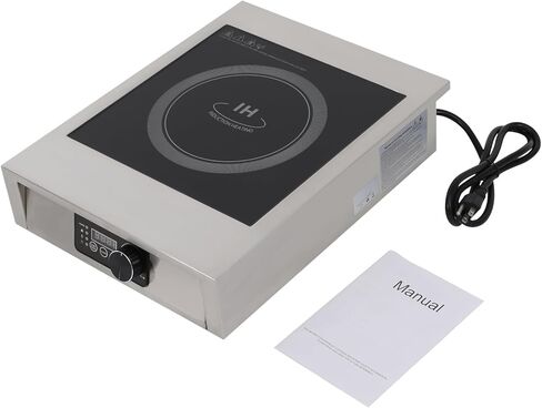 3500W Commercial Induction Cooktop, Professional Portable Electric Stove with LED Display, Single Burner Hot Plate for Cooking, 110V, Compact Design (17.72"x13.78"x4.72") in Saudi Arabia