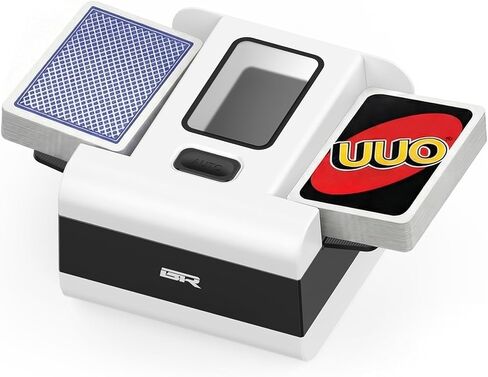 ماكينة خلط البطاقات الأوتوماتيكية لعدد 1-2 من الطوابق، قابلة لإعادة الشحن، منخفضة الضوضاء، آلة خلط البطاقات المحمولة مع ألعاب البطاقات، UNO، البوكر، بلاك جاك، المرحلة 10 وSkip-Bo in Kuwait