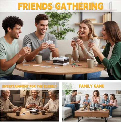 ماكينة خلط البطاقات الأوتوماتيكية لعدد 1-2 من الطوابق، قابلة لإعادة الشحن، منخفضة الضوضاء، آلة خلط البطاقات المحمولة مع ألعاب البطاقات، UNO، البوكر، بلاك جاك، المرحلة 10 وSkip-Bo in Kuwait