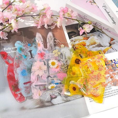 9 PCS Phone Stand Resin Moulds 6 Styles Cell Phone Holder Silicone Epoxy Resin Moulds for DIY Craft Rabbit/car/Bear/cat Shape in Kuwait