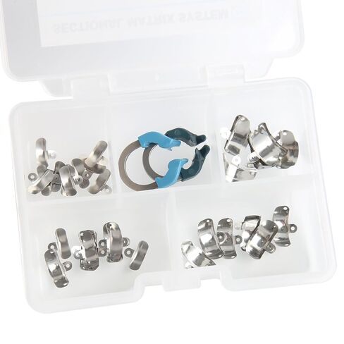 Dental Sectional Matrix System Matrix Bands R6 Nickel Titanium Clamp Ring Sectional Contoured Metal Matrices in Kuwait