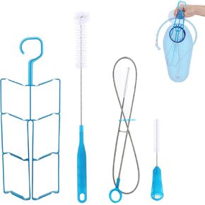 Hydration Bladder Cleaning Kit Compatible with Camelbak, 4 in 1 Water Bladder Cleaner Set, Flexible Long Brush for Hose and 2 Brushes, Drying Collapsible Frame, Water Reservoir Backpack Cleaning Kit in Kuwait
