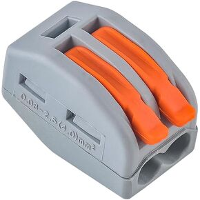 50pcs Lever Wire Connectors, 2 Conductor Compact Electric Wire Splicing Connectors for Wiring 28-11 AWG in Kuwait