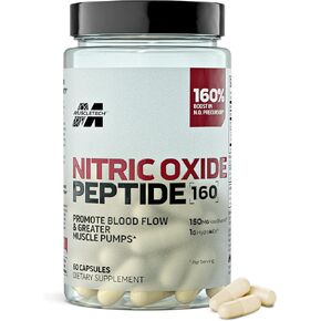 ببتيد أكسيد النيتريك من ماسل تك 160 - تركيبة متقدمة تدعم إنتاج أكسيد النيتريك لتحسين تدفق الدم، ومضخات عضلية أكبر، والتعافي وتعزيز الطاقة مع هيدرونوكس وفاسو درايف - 60 قطعة in Kuwait