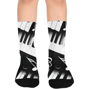 Piano Key Melody Hiking Socks - Toddler Boys & Girls Warm Thick Thermal Winter Crew Socks for School, Daily Wear & Outdoor Activities in Kuwait