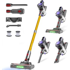 MONSGA Cordless Vacuum Cleaner, 45KPa 400W Stick Vacuum for Home, 50Mins Anti-Tangled Vacuum Cleaner with Charging Dock, Light-Weighted Handheld Vacuum for Pet Hair/Carpet/Floor, LED Touch Display in Saudi Arabia