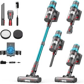 Cordless Vacuum Cleaner, 55Kpa 70Mins Stick Vacuum for Home with LED Display and Self-Standing, Vacuum with Anti-Tangle Brush&Wall Mount Charging, Vacuum Cleaners for Pet Hair/Carpets/Floors in Kuwait