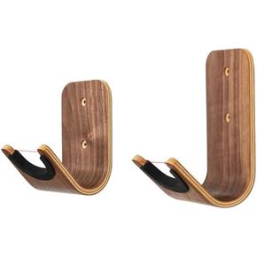 حامل جداري للجيتار الخشبي الفاخر، هيكل من خشب الجوز الرقائقي، شماعة أدوات مثبتة على الحائط للقيثارات والقيثارة وخطاف عرض تخزين المعدات الموسيقية in Kuwait