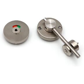 Stainless Steel Toilet Indicator Lock with Round Rod and Extended Lever for Bathroom Partition or Cavity Door, Silver(928) in Kuwait