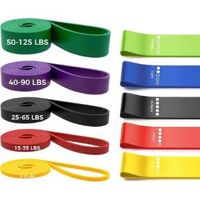 10 قطع من أحزمة المساعدة على السحب، 10 مستويات من أحزمة المقاومة للتمرين، أشرطة مقاومة للتمارين للرجال والنساء، شريط مقاومة للياقة البدنية، تدريب القوة، العلاج الطبيعي in Kuwait