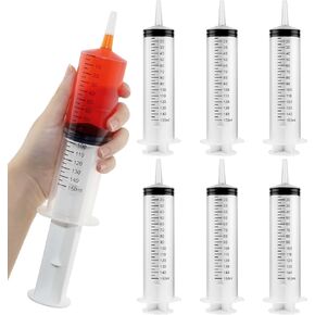6 Packs Large Plastic Syringe with Measurement for Liquids, Jello shot Party, Medicine Student, Oral, Scientific Labs, Measuring, Dispensing, Home Care (150 ml) in Kuwait