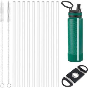 مجموعة مكونة من 10 قطع بديلة لزجاجة ThermoFlask 14OZ/18OZ/24OZ/32OZ/40OZ، طول قابل للتخصيص مع فرش التنظيف وأداة القطع، خالية من مادة BPA. in Kuwait