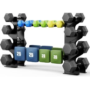 4-Tier Dumbbell Rack Stand for Home Gym: Rack Only Holder for Dumbbells, Free Weights, 400LB Capacity Heavy-Duty Compact Storage Organizer in Kuwait