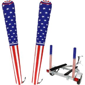 48" 4th of July American Flag Boat Trailer Guide Pole Covers 2 Pcs,USA Boat Trailer Accessories for Fishing Boats Sailboat Trailers Independence Day Decorations in Kuwait