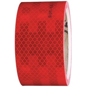 4" Wide x 10' Foot Long Roll of 3M DOT Diamond Grade Conspicuity Solid Red Reflective Sheeting Safety Tape 983-72ES in Kuwait