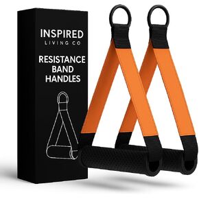 Inspired Living Co. D Handle Cable Attachment (2-Pack) – Heavy-Duty Gym Cable Handles for Cable Machines, Home Gym & Resistance Bands – Non-Slip D Handles for Pulldowns, Rows & Strength Training in Kuwait