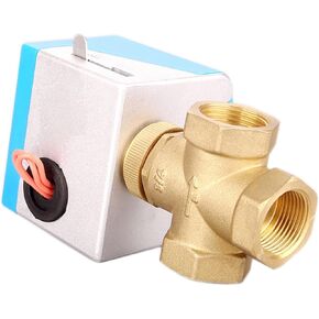1" Motorized Electric Brass Globe Valves 2 Wire AC220V Three Way Stop Shut-off Valve in Saudi Arabia