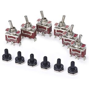 XURUI 6Pcs XT-11A SPST ON-Off Toggle Switch, 250VAC 15A, Quick Connect Terminal (XT-11A) in Kuwait