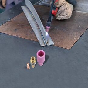 7PCS MIG Welding Contact Tips 0.8mm with Nozzles and Holder for 15AK MB15 Torch for MAG Accessories Kit in Saudi Arabia