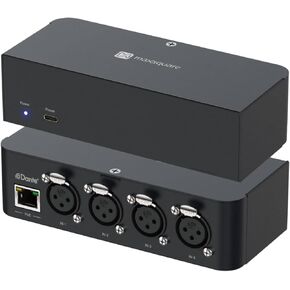 صندوق واجهة شبكة الصوت التناظرية ذو 4 قنوات من Dante Audio، أربعة مداخل XLR ذات 3 سنون، PoE، غلاف من الألومنيوم، متوافق مع TAA (MSQ-3900D) in Kuwait