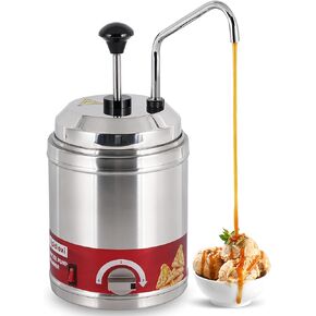 موزع جبن ناتشو مع مضخة غير قابلة للصدأ، 2.6 لتر، موزع مضخة الجبن، موزع حلوى ساخنة من الفولاذ المقاوم للصدأ، أكثر دفئًا لصلصة الجبن، حلوى زبدة الفول السوداني، الكراميل in Kuwait