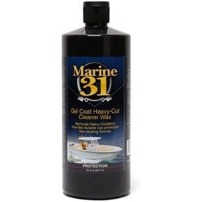 Marine 31 Gel Coat Heavy-Cut Cleaner Wax | Liquid Oxidation Remover for Painted & Coated Boat Surfaces | Restores Shine & Smooth Finish | M31-241 | 32oz in Kuwait