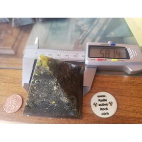Radioactive Uranium Ore Pyramid for Science, Collecting, Safe Handling of Radioactive Material. Geiger Check, Cloud Chamber, Uranium Glass... (Small) in Kuwait