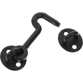 Holibanna European Style Cast Iron Hook and Eye Latch Heavy Duty Window Hook for Doors and Gates Vintage Design for Home Use 1 Set in Kuwait