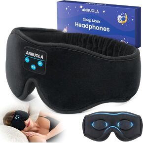 3D Sleep Mask with Bluetooth 5.4 Headphones for Side Sleepers, Wireless Music Eye Mask with Stereo Speakers, Wireless Headphones for Sleeping, Gift for Women & Men in Saudi Arabia