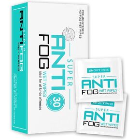 مناديل مضادة للضباب للنظارات أو المناظير أو دروع الوجه أو أقنعة التزلج أو نظارات السباحة | مناديل تنظيف مبللة مسبقًا مضادة للضباب للنظارات ومزيل الضباب للنظارات (30 قطعة) in Kuwait